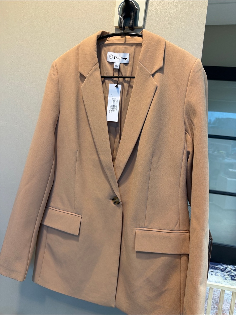 The Drop Women's Tailored Blazer in Camel